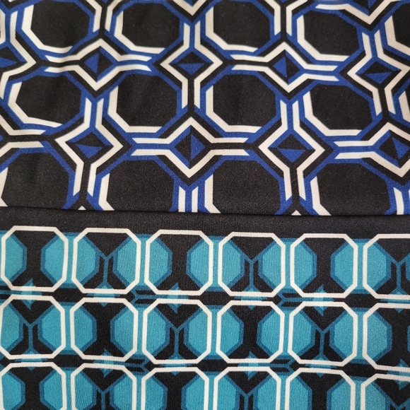 Liz Claiborne Geometric Print Sheath Dress Blue 10 - Picture 7 of 15